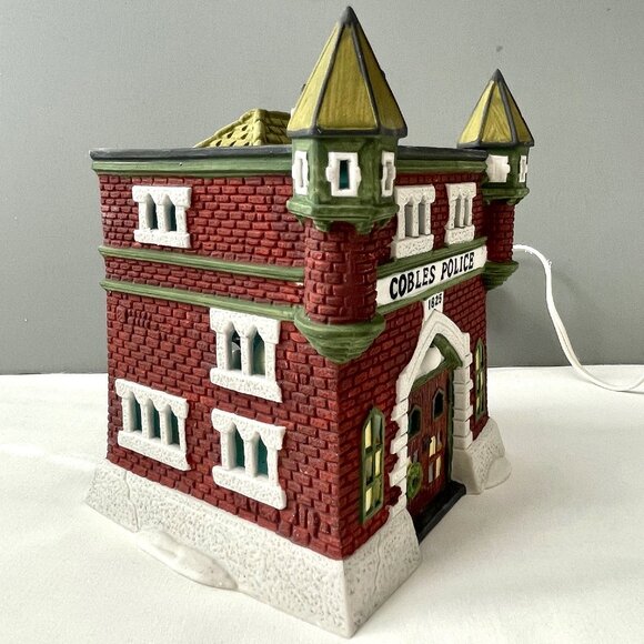 Dept 56 Cobles Police Station Lighten Dickens Village Series Heritage Collection - Picture 7 of 15